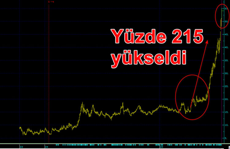 Hisse senedi son bir yılda yüzde 288 yükselirken, sadece bu yııl yüzde 215 yükseldi.