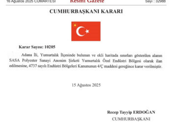Şimşek’in daha önce danışmanı olduğu Sasa, özel endüstri bölgesi oldu