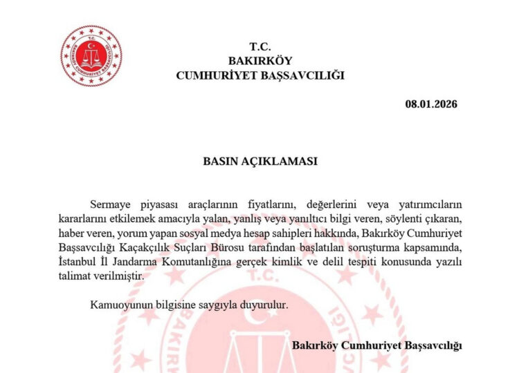 Savcılık açıklama yaptı.