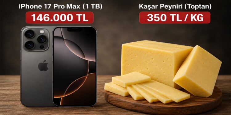 Bir iPhone almak için 417 kilo kaşar peyniri gerekiyor