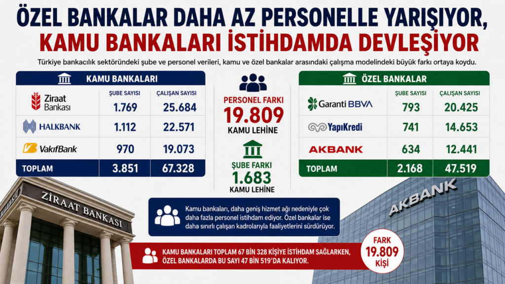 Bankacılıkta İnsan Gücü Farkı: Kamu ile Özel Arasında Uçurum