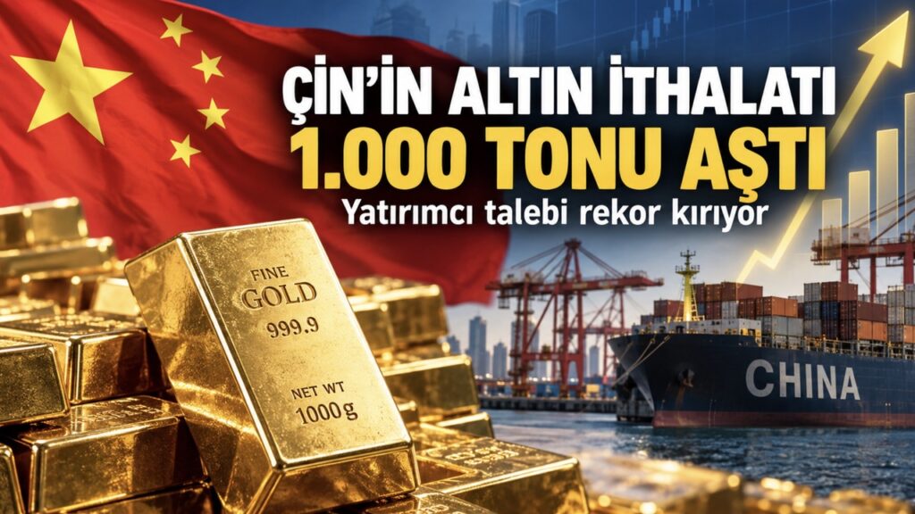 Çin’in altın ithalatı 1.000 tonu aştı: Yatırımcı talebi rekor kırıyor