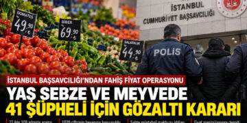 Yaş sebze ve meyvede fahiş fiyat operasyonu: 41 şüpheli hakkında gözaltı kararı